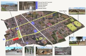 Carte des lieux publics de Pompéi