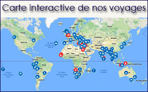 Carte interactive de nos voyages