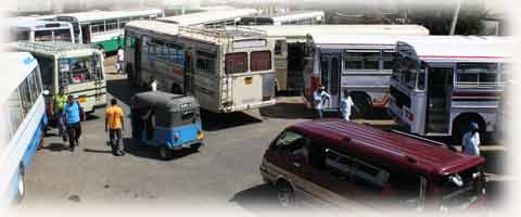 Gare routière au Sri Lanka