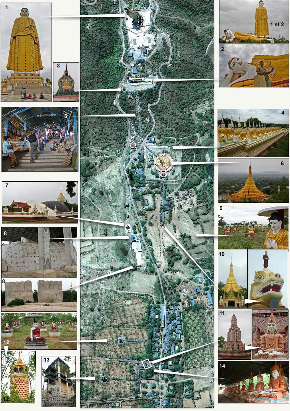 Plan du site de Bhodi Tahtaung