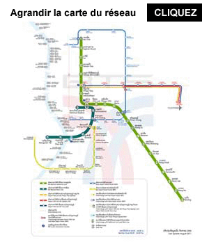 Cartedu réseau des transports de Bangkok