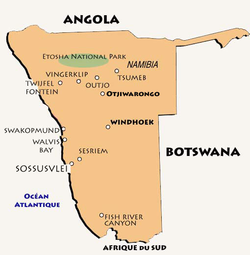 cartede Namibie
