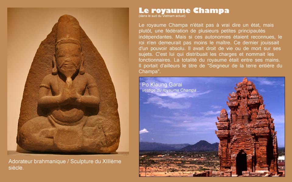 Royaume du Champa Adorateur brahmanique / Sculpture du XIIIème siècle.
