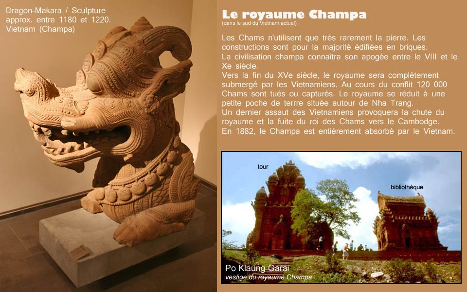 Royaume du Champa Dragon-Makara / Sculpture approx. entre 1180 et 1220. Vietnam (Champa)
