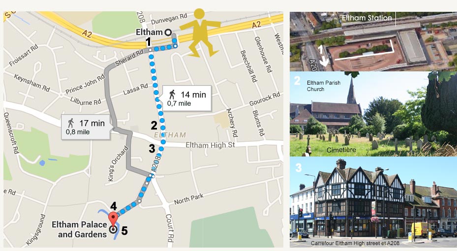 Plan d'accès Eltham Palace