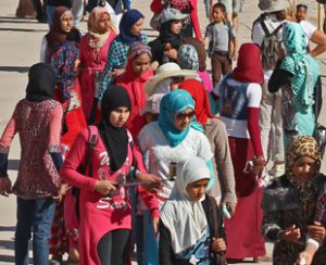 Etudiants à Karnak