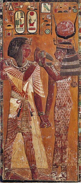 Déesse Hathor accueillant Séthi 1