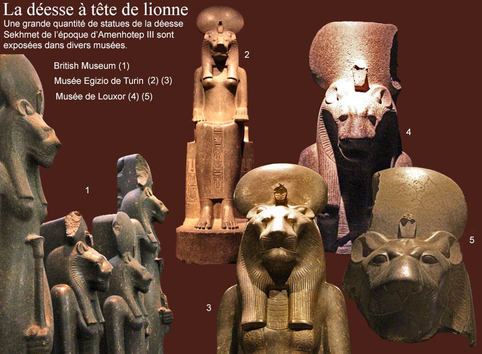 Sekhmet dans divers musées