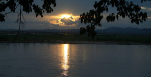 Coucher du soleil sur l'Irrawaddy