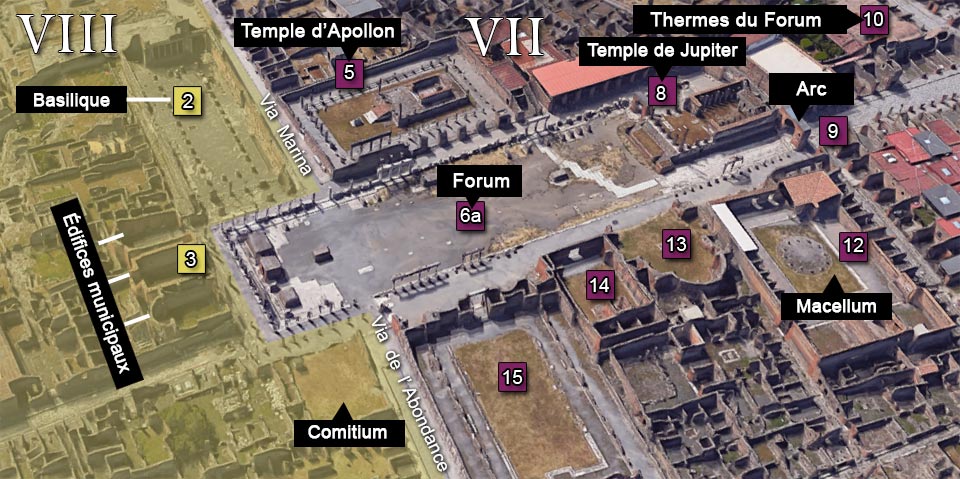 Plan du QuartierVII de Pompéi
