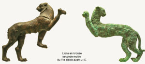 Lions en bronze