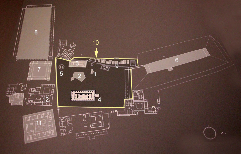 Plan du site archéologique d'Olympie