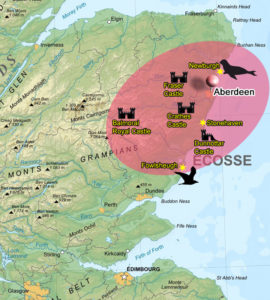 Carte des environs d'Aberdeen