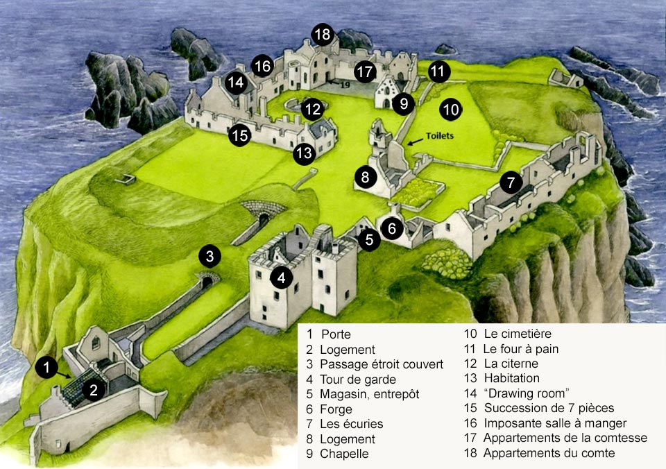 Plan du château de Dunnottar