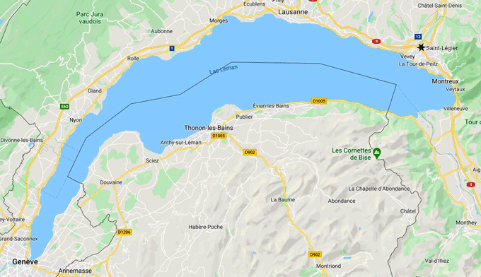 Carte du Lac Léman