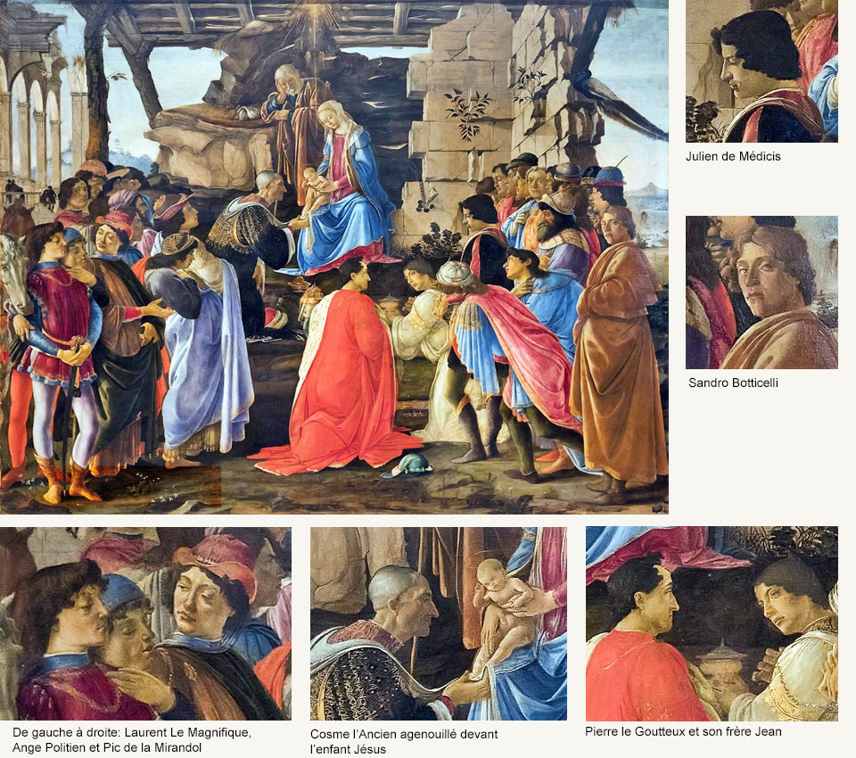 L'adoration des Mages par Botticelli